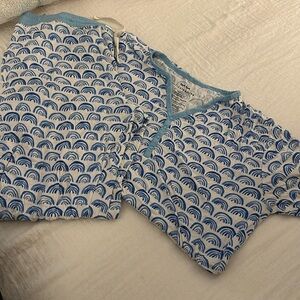 Gently Worn Little Sleepies Women’s Blue Rainbows. Size Medium.